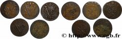 INDES NEERLANDAISES Lot de 5 x 1 Duit Années diverses 