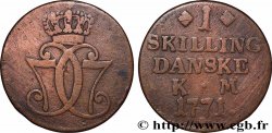 DANEMARK 1 Skilling Christian VII 1771 Copenhague