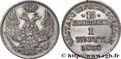 POLAND 1 Zloty / 15 Kopecks 1838 Varsovie
