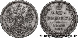 RUSSLAND 20 Kopecks aigle bicéphale 1880 Saint-Petersbourg