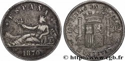 ESPAGNE 2 Pesetas “ESPAÑA” 1870 Madrid