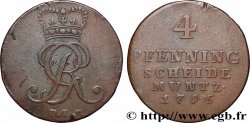 GERMANY - BRUNSWICK-LUNENBURG-CALENBERG 4 Pfenning - George III 1795 Zllerfeld