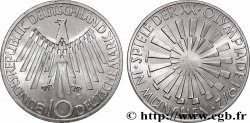 GERMANY 10 Mark Proof XXe J.O. Munich “IN MÜNCHEN” 1972 Karlsruhe