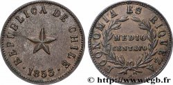 CHILE 1/2 (Medio) Centavo 1853 