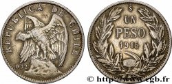 CHILI 1 Peso condor 1915 Santiago