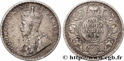 BRITISH INDIA 1 Rupee (Roupie) Georges V 1918 Bombay