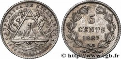 NICARAGUA 5 Centavos 1887 Heaton