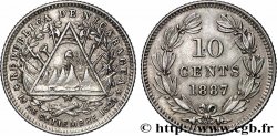 NICARAGUA 10 Centavos 1887 Heaton