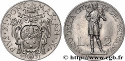 VATICAN AND PAPAL STATES 2 Lire armes du Vatican, pontificat de Pie XI an X 1931 