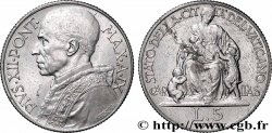 VATICAN AND PAPAL STATES 5 Lire Pie XII an XI / Caritas 1947 