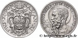 VATICAN ET ÉTATS PONTIFICAUX 20 Centesimi Pie XI an XI 1932 Rome