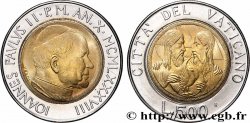 VATICAN ET ÉTATS PONTIFICAUX 500 Lire Jean Paul II an X / Christ et colombe 1988 Rome