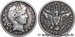ÉTATS-UNIS D&nbsp;AMÉRIQUE 1/4 Dollar Barber 1897 Philadelphie