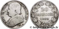 VATICAN ET ÉTATS PONTIFICAUX 20 Baiocchi an XV 1860 Rome