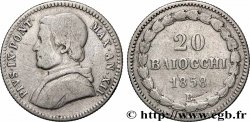VATICAN - PIUS IX (Giovanni Maria Mastai Ferretti) 20 Baiocchi an XII 1858 Rome