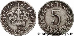 GREECE 5 Lepta couronne 1895 Paris