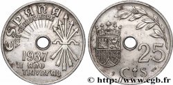 ESPAGNE 25 Centimos monnayage nationaliste 1937 Vienne