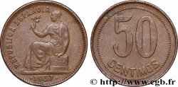ESPAGNE 50 Centimos monnayage républicain 1937 Madrid