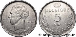 BELGIQUE 5 Francs Léopold III 1937 Bruxelles