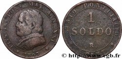 VATICAN ET ÉTATS PONTIFICAUX 1 Soldo Pie IX an XXI buste large 1867 Rome