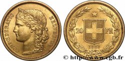 GOLD-, PALLADIUM- UND PLATIN-INVESTITIONEN 20 Francs buste diadémé d&nbsp;Helvetia 1883 Berne