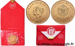 MONACO - PRINCIPAUTÉ DE MONACO - RAINIER III 200 Francs or, dixième anniversaire du mariage 1966 Paris SPL 