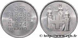 SCHWEIZ 5 Francs centenaire de la révision de la constitution 1974 Berne - B