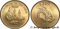 SAINT-MARIN 200 Lire “l’évolution technologique” 1986 Rome - R SUP 