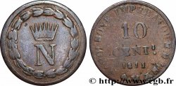 ITALIE - ROYAUME D&nbsp;ITALIE - NAPOLÉON Ier 10 Centesimi 1811 Milan