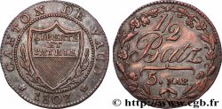 SWITZERLAND - CANTON OF VAUD 1/2 Batzen 1807 