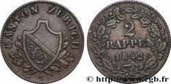 SUISSE - CANTON DE ZÜRICH 2 Rappen 1842 