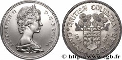 CANADA 1 Dollar centenaire de l’intégration de la Colombie Britannique 1971 