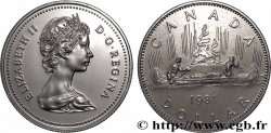 CANADA 1 Dollar Elisabeth II / indiens et canoe 1981 