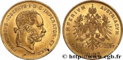 AUTRICHE 4 Florins ou 10 Francs François-Joseph Ier 1892 Vienne SPL 
