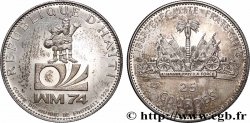 HAITI 25 Gourdes Proof mascottes coupe du Monde de football 1974 / armes 1973 