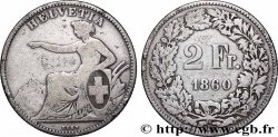 SUISSE 2 Francs Helvetia 1860 Berne