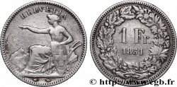 SUISSE 1 Franc Helvetia assise 1851 Paris