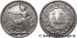 SUISSE - CONFÉDÉRATION HELVÉTIQUE 1 Franc Helvetia assise 1850 Paris