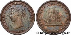 CANADA - NOUVEAU BRUNSWICK 1/2 Penny Victoria 1843 