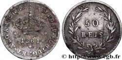 PORTUGAL 50 Réis Pierre V 1861 
