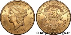 GOLD, PALLADIUM & PLATINUM INVESTMENT 20 Dollars &nbsp;Liberty&nbsp; 1904 Philadelphie