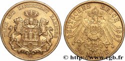 GOLD, PALLADIUM & PLATINUM INVESTMENT 20 Mark 1897 Hambourg