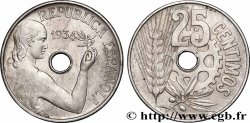 ESPAGNE 25 Centimos monnayage républicain 1934 