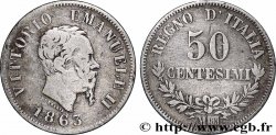 ITALIE 50 Centesimi Victor Emmanuel II 1863 Milan