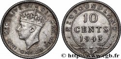 NEWFOUNDLAND 10 Cents Georges VI 1943 Ottawa