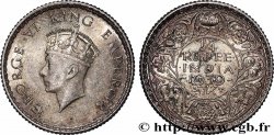 BRITISH INDIA 1/4 Roupie Georges VI couronné 1939 Calcutta