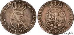 NORVÈGE 4 Skilling monograme du Roi Christian VII du Danemark 1778 Konsberg TB 