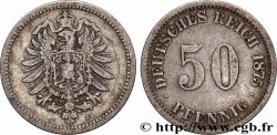 ALLEMAGNE 50 Pfennig Empire aigle impérial 1875 Hambourg
