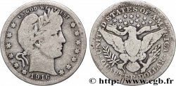 ÉTATS-UNIS D&nbsp;AMÉRIQUE 1/4 Dollar Barber 1916 Denver