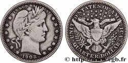 UNITED STATES OF AMERICA 1/4 Dollar Barber 1908 Nouvelle-Orléans